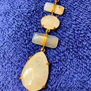 Long stone pendant necklace